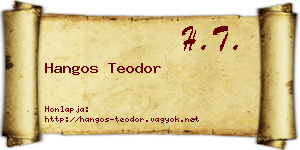 Hangos Teodor névjegykártya